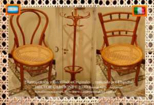 Esterillado y restauración de sillas thonet y perchero thonet