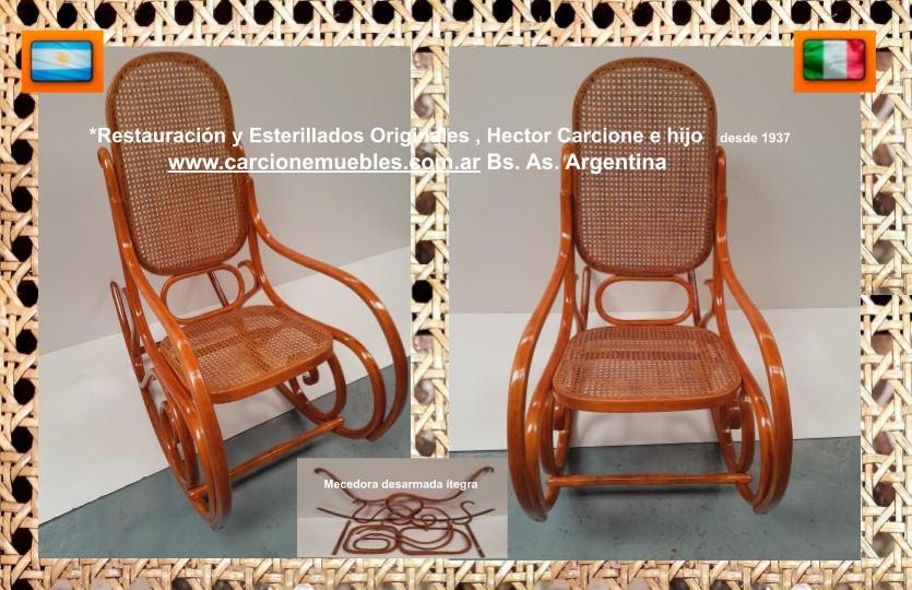 ESTERILLADO DE MECEDORA DE ASIENTO Y RESPALDO