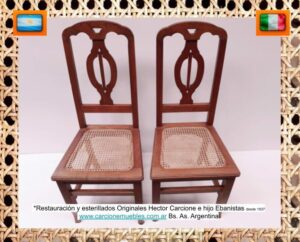 Juego de sillas esterilladas