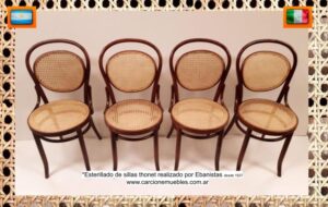 Juego de sillas thonet esterilladas