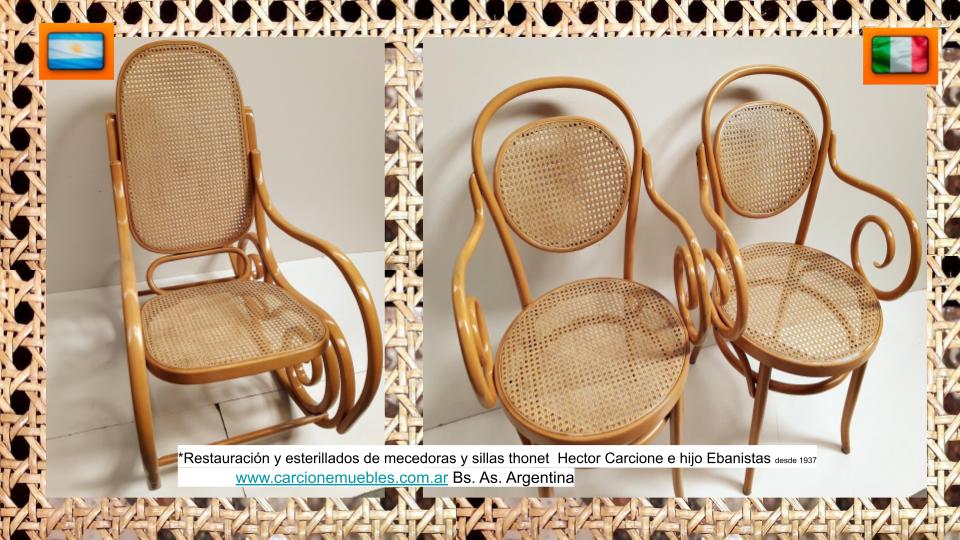 RESTAURACION DE MECEDORA MICHAEL THONET Y SILLONES
