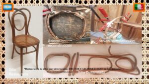 Silla thonet modelo corazón restaurada