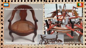 Reconstrucción de sillón muy antiguo